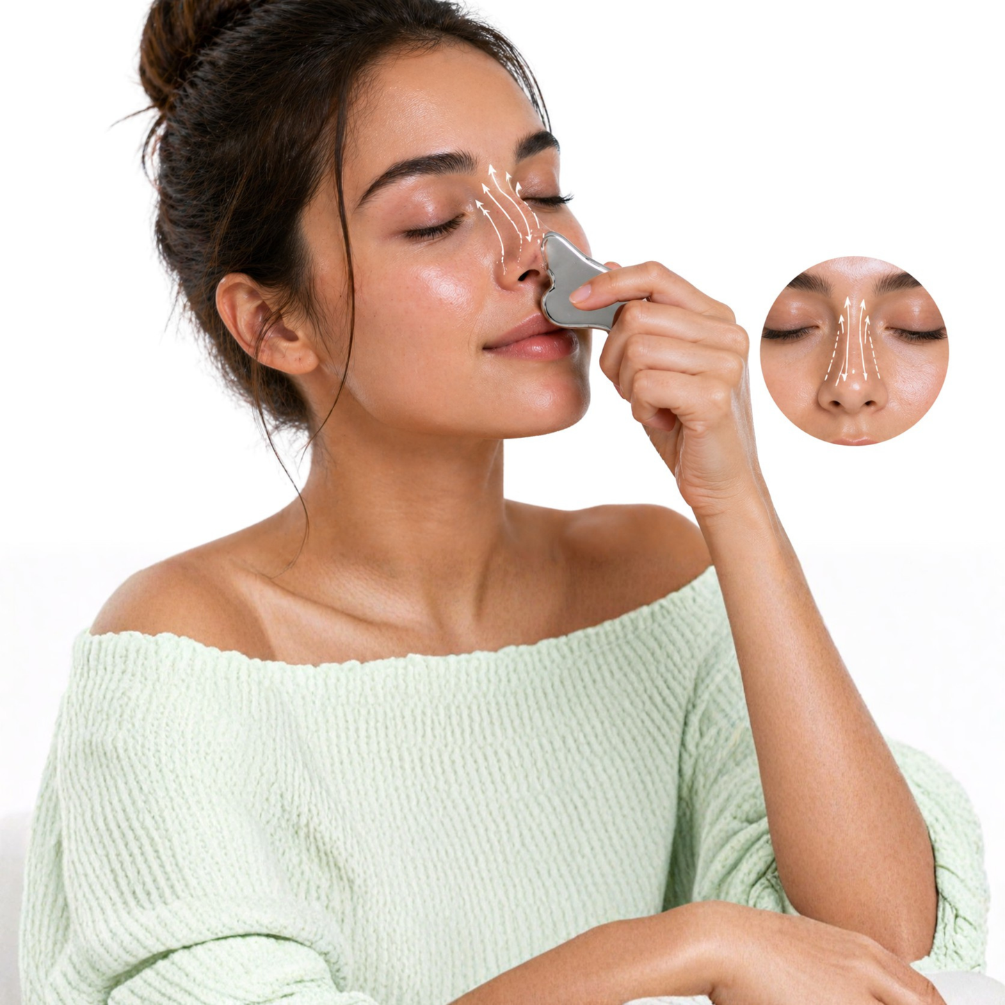 Gua Sha de acero inoxidable